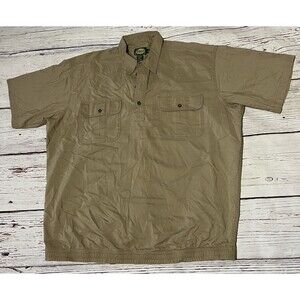 Cabela's Elastic Band Waist Button Up Shirt Sz XL Tall Outdoors Hunting Hiking